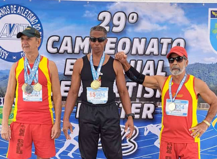 Jaraguaense conquista dois ouros no Estadual de Atletismo Master do RJ