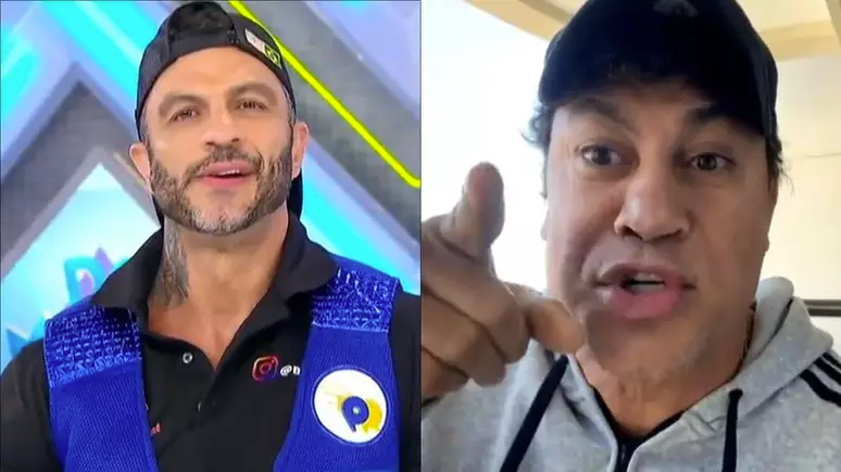 Bambam e Popó brigam ao vivo no SBT; ex-BBB desafiou o pugilista baiano