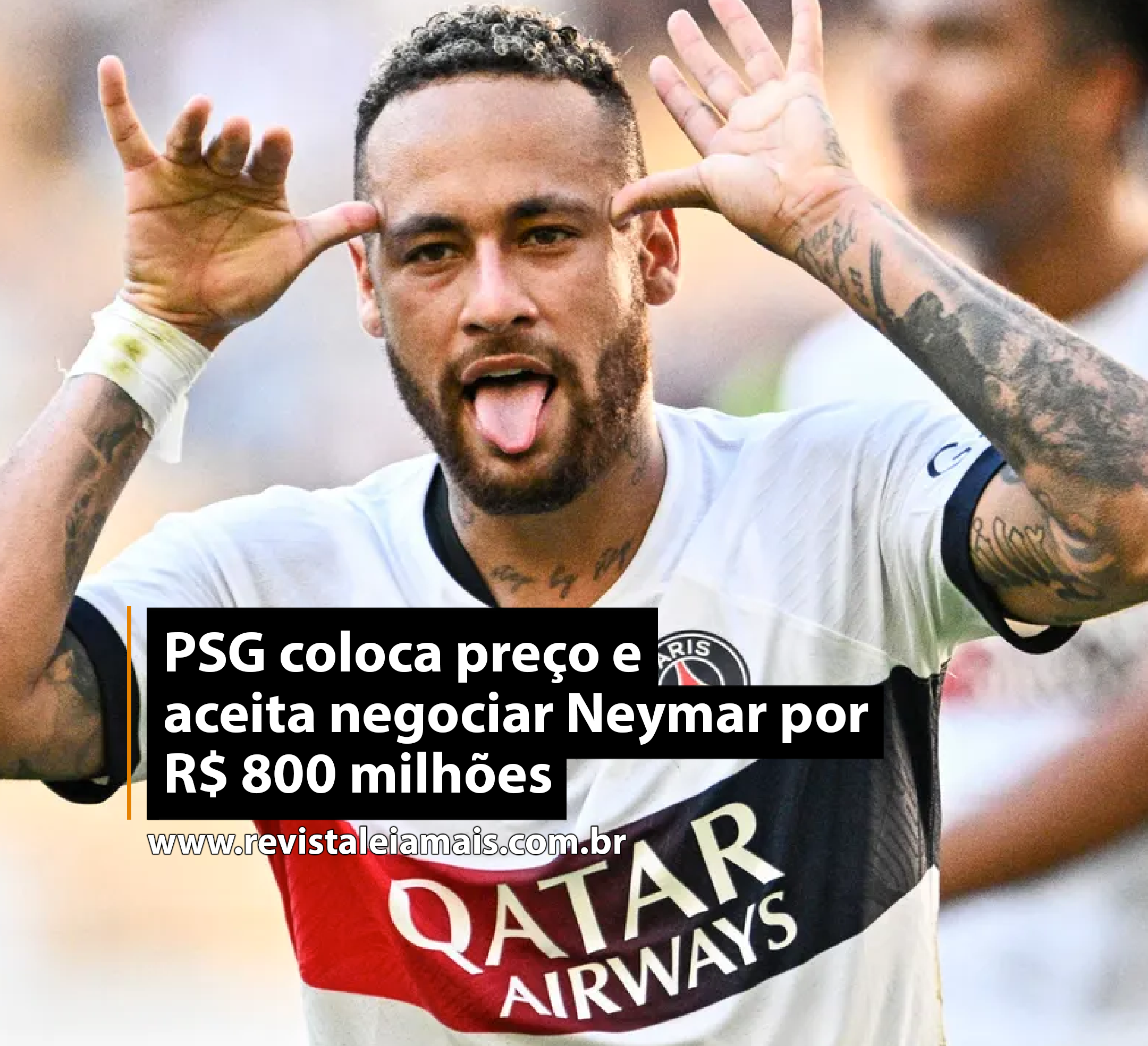 PSG coloca preço e aceita negociar Neymar por R$ 800 milhões