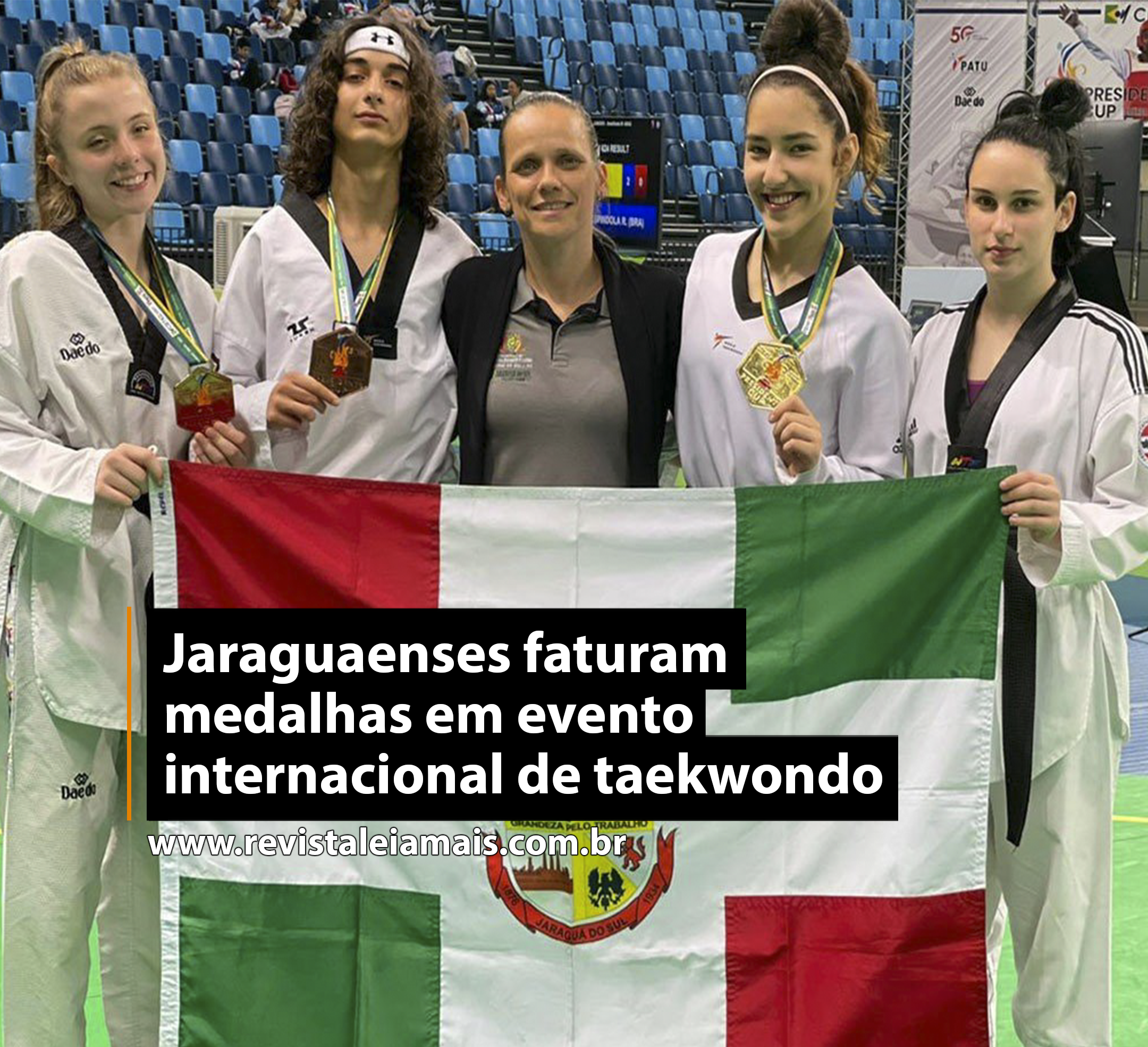 Jaraguaenses faturam medalhas em evento internacional de taekwondo