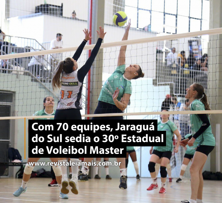 Com 70 equipes, Jaraguá do Sul sedia o 30º Estadual de Voleibol Master