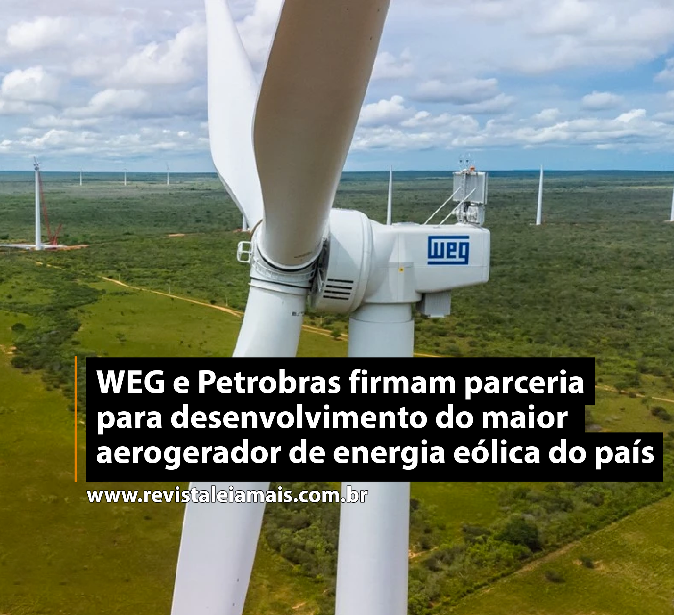 WEG e Petrobras firmam parceria para desenvolvimento do maior aerogerador de energia eólica do país