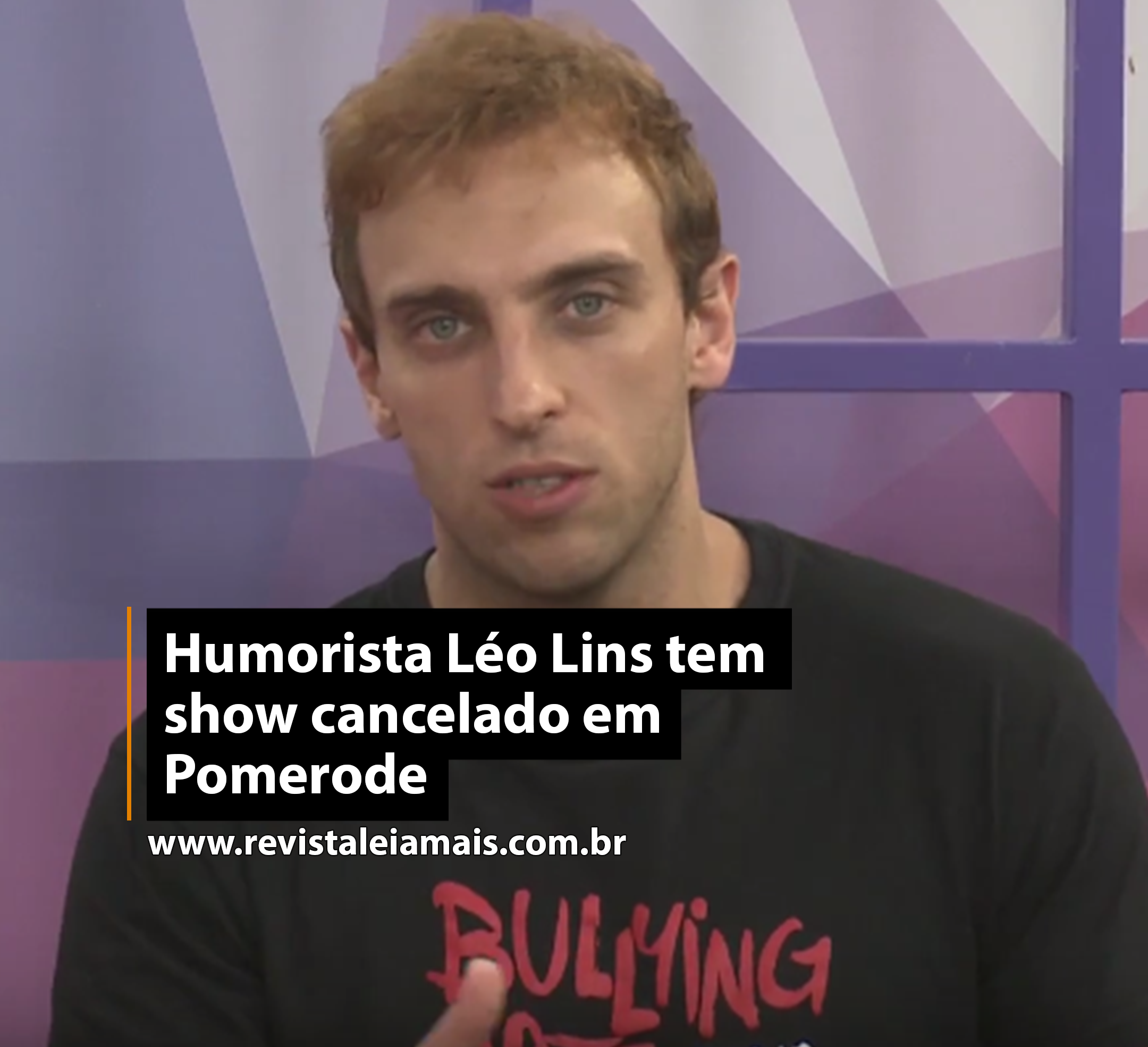 Humorista Léo Lins tem show cancelado em Pomerode
