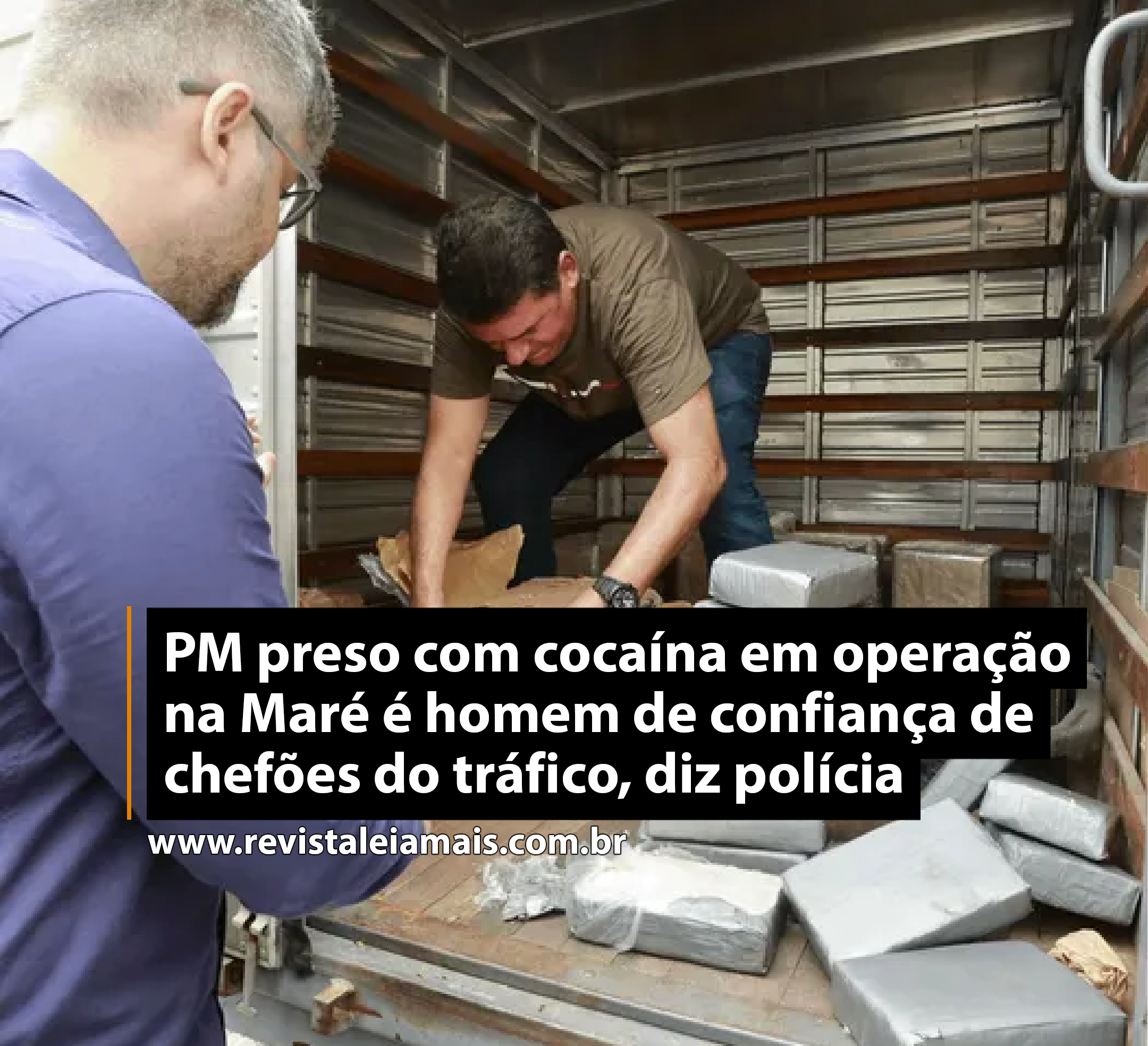 PM preso com cocaína em operação na Maré é homem de confiança de chefões do tráfico, diz polícia