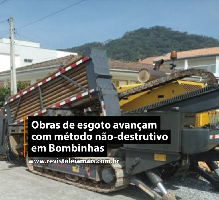 Obras de esgoto avançam com método não-destrutivo em Bombinhas