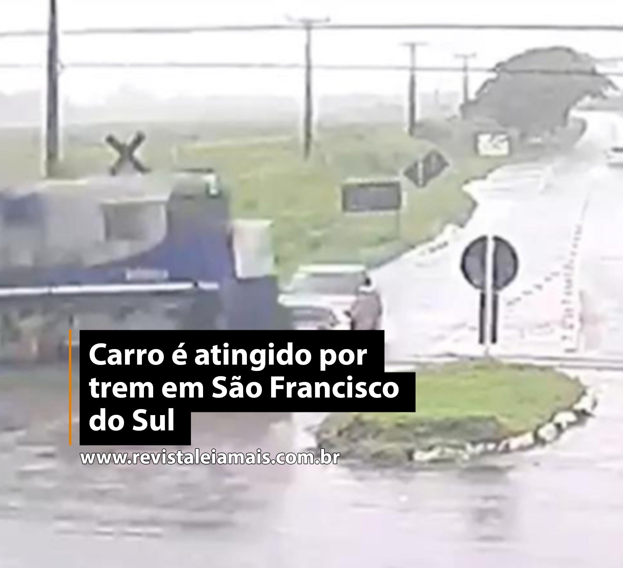 Carro é atingido por trem em São Francisco do Sul